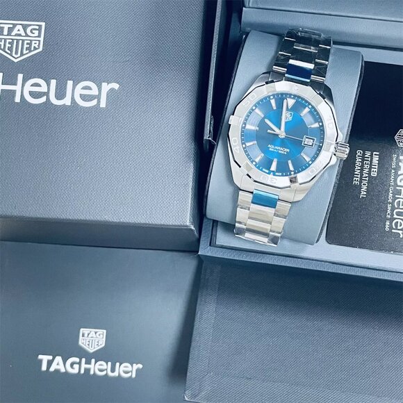 AUTH TAG HEUER AQUARACER 300M SWISS DIAL SILVER TONE MEN'S WATCH WAY1112.BA0928 - Picture 8 of 8